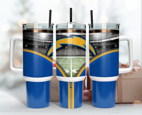 Los Angeles Chargers NFL Custom Stanley Quencher 30oz-40oz Stainless Steel Tumbler Hot And Cold Tumbler
