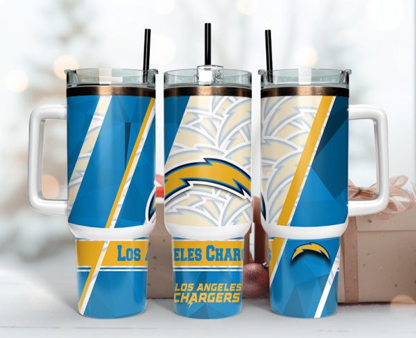 Los Angeles Chargers NFL Custom Stanley Quencher 30oz-40oz Stainless Steel Tumbler Hot And Cold Tumbler