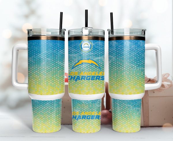 Los Angeles Chargers NFL Custom Stanley Quencher 30oz-40oz Stainless Steel Tumbler Hot And Cold Tumbler