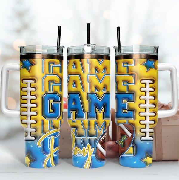Los Angeles Chargers NFL Game Day Custom Stanley Quencher 30oz-40oz Stainless Steel Tumbler Hot And Cold Tumbler
