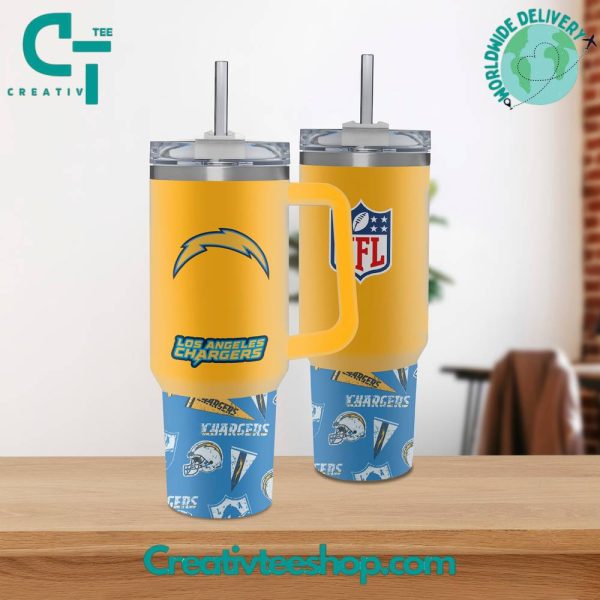 Los Angeles Chargers NFL Custom Stanley Quencher 30oz-40oz Stainless Steel Tumbler Hot And Cold Tumbler