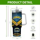 Los Angeles Chargers NFL Custom Stanley Quencher 30oz-40oz Stainless Steel Tumbler Hot And Cold Tumbler