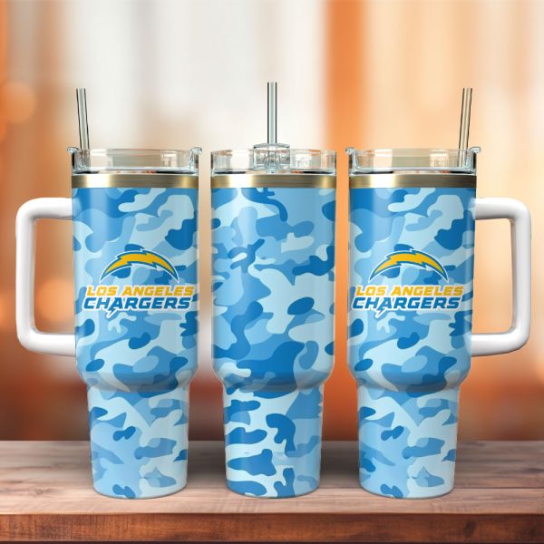 Los Angeles Chargers Football NFL Sport Custom Stanley Quencher 30oz-40oz Stainless Steel Tumbler Hot And Cold Tumbler