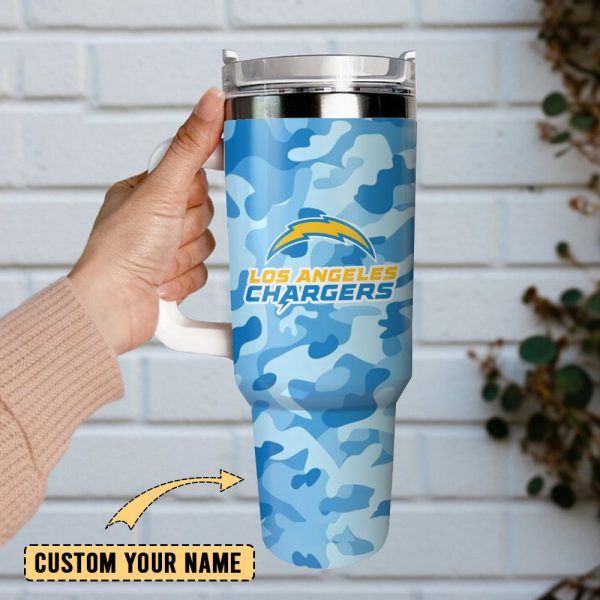 Los Angeles Chargers Football NFL Sport Custom Stanley Quencher 30oz-40oz Stainless Steel Tumbler Hot And Cold Tumbler - Image 2