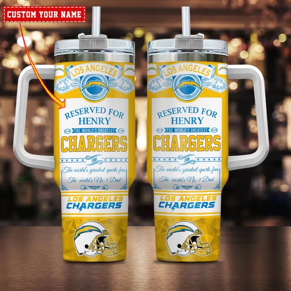 Los Angeles Chargers NFL Father's Day Custom Stanley Quencher 30oz-40oz Stainless Steel
