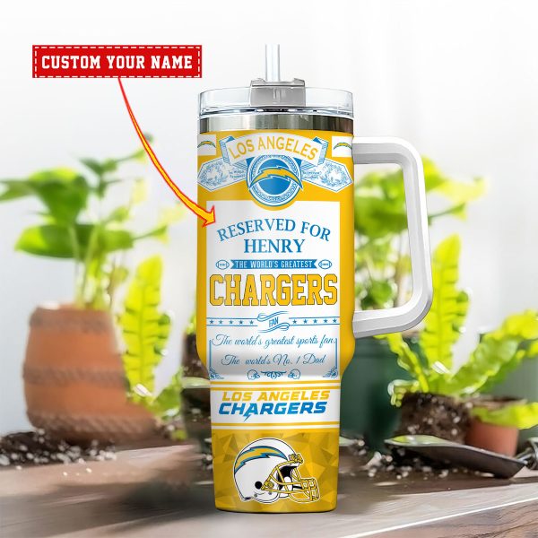 Los Angeles Chargers NFL Father's Day Custom Stanley Quencher 30oz-40oz Stainless Steel - Image 2