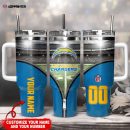 Los Angeles Chargers NFL Custom Stanley Quencher 30oz-40oz Stainless Steel Tumbler Hot And Cold Tumbler