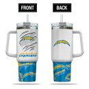 Los Angeles Chargers NFL Custom Stanley Quencher 30oz-40oz Stainless Steel Tumbler Hot And Cold Tumbler
