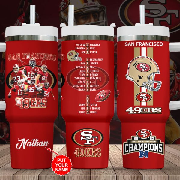 San Francisco 49ers NFL Custom Stanley Quencher 30oz-40oz Stainless Steel Tumbler Hot And Cold Tumbler