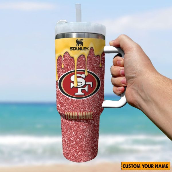 NFL San Francisco 49ers Custom Stanley Quencher 30oz-40oz Stainless Steel Tumbler Hot And Cold Tumbler