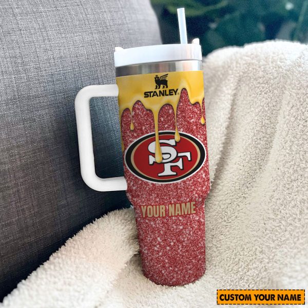 NFL San Francisco 49ers Custom Stanley Quencher 30oz-40oz Stainless Steel Tumbler Hot And Cold Tumbler - Image 2