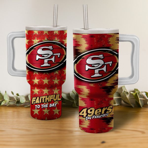 San Francisco 49ers NFL Custom Stanley Quencher 30oz-40oz Stainless Steel