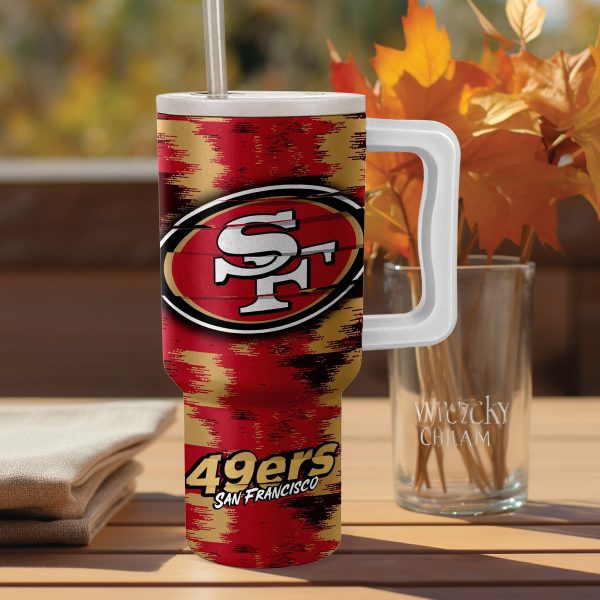 San Francisco 49ers NFL Custom Stanley Quencher 30oz-40oz Stainless Steel - Image 2