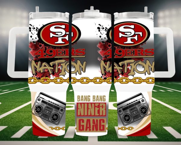 San Francisco 49ers NFL Custom Stanley Quencher 30oz-40oz Stainless Steel Tumbler Hot And Cold Tumbler