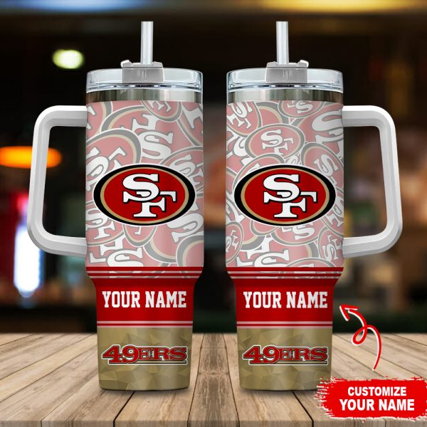 San Francisco 49ers NFL Custom Stanley Quencher 30oz-40oz Stainless Steel Tumbler Hot And Cold Tumbler