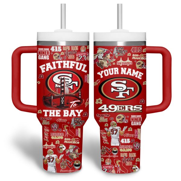 San Francisco 49ers NFL Custom Stanley Quencher 30oz-40oz Stainless Steel Tumbler