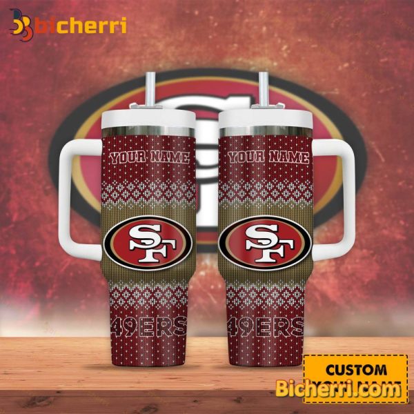 San Francisco 49ers NFL Custom Stanley Quencher 30oz-40oz Stainless Steel Tumbler Hot And Cold Tumbler