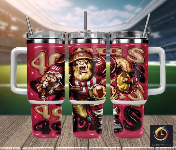 San Francisco 49ers NFL Mascot Custom Stanley Quencher 30oz-40oz Stainless Steel Tumbler Hot And Cold Tumbler
