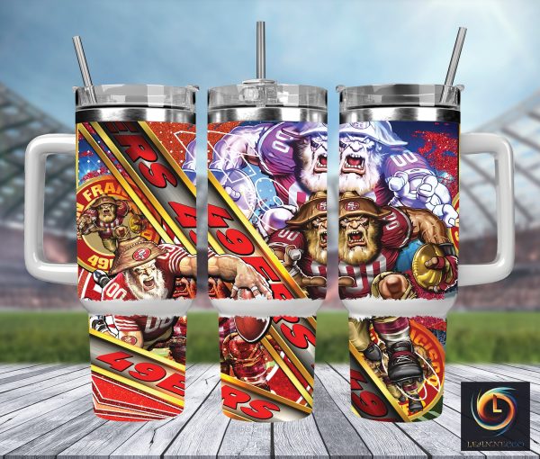 San Francisco 49ers NFL Mascot Custom Stanley Quencher 30oz-40oz Stainless Steel Tumbler Hot And Cold Tumbler