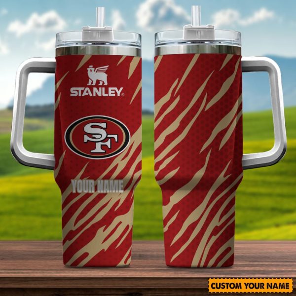San Francisco 49ers NFL Custom Stanley Quencher 30oz-40oz Stainless Steel Tumbler Hot And Cold Tumbler