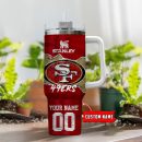San Francisco 49ers NFL Custom Stanley Quencher 30oz-40oz Stainless Steel Tumbler Hot And Cold Tumbler
