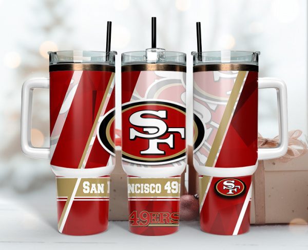 San Francisco 49ers NFL Custom Stanley Quencher 30oz-40oz Stainless Steel Tumbler Hot And Cold Tumbler