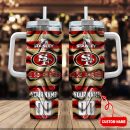 San Francisco 49ers NFL Custom Stanley Quencher 30oz-40oz Stainless Steel Tumbler Hot And Cold Tumbler