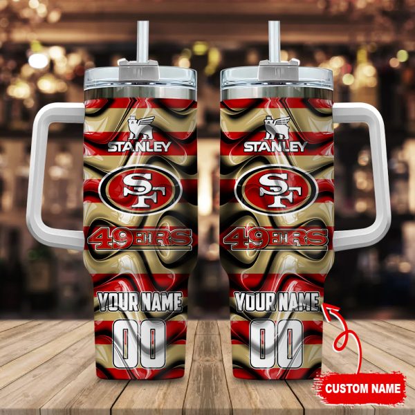 San Francisco 49ers NFL Custom Stanley Quencher 30oz-40oz Stainless Steel Tumbler Hot And Cold Tumbler