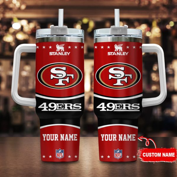 San Francisco 49ers NFL Custom Stanley Quencher 30oz-40oz Stainless Steel Tumbler Hot And Cold Tumbler