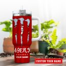 San Francisco 49ers NFL Energy Nutrition Facts Custom Stanley Quencher 30oz-40oz Stainless Steel Tumbler Hot And Cold Tumbler