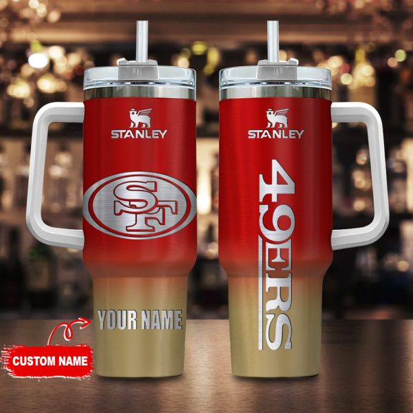 San Francisco 49ers NFL Custom Stanley Quencher 30oz-40oz Stainless Steel Tumbler Hot And Cold Tumbler