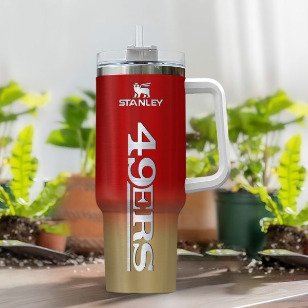 San Francisco 49ers NFL Custom Stanley Quencher 30oz-40oz Stainless Steel Tumbler Hot And Cold Tumbler - Image 2