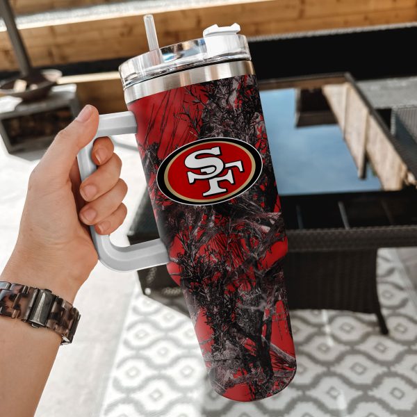 San Francisco 49ers NFL Hunting Custom Stanley Quencher 30oz-40oz Stainless Steel Tumbler Hot And Cold Tumbler - Image 2