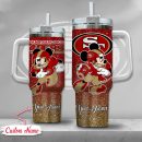 San Francisco 49ers NFL Mickey Mouse Glitter Custom Stanley Quencher 30oz-40oz Stainless Steel Tumbler Hot And Cold Tumbler