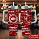 San Francisco 49ers NFL Camo Pattern Custom Stanley Quencher 30oz-40oz Stainless Steel Tumbler Hot And Cold Tumbler