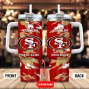 San Francisco 49ers NFL Custom Stanley Quencher 30oz-40oz Stainless Steel Tumbler Hot And Cold Tumbler