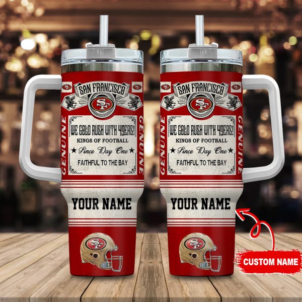 San Francisco 49ers NFL Vintage Kings Of Football Custom Stanley Quencher 30oz-40oz Stainless Steel Tumbler Hot And Cold Tumbler