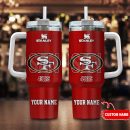San Francisco 49ers NFL 3D Logo Custom Stanley Quencher 30oz-40oz Stainless Steel Tumbler Hot And Cold Tumbler