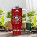 San Francisco 49ers NFL 3D Logo Custom Stanley Quencher 30oz-40oz Stainless Steel Tumbler Hot And Cold Tumbler