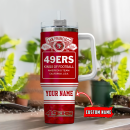 San Francisco 49ers NFL Bud Light Custom Stanley Quencher 30oz-40oz Stainless Steel Tumbler Hot And Cold Tumbler