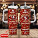 San Francisco 49ers NFL Camouflage Custom Stanley Quencher 30oz-40oz Stainless Steel Tumbler Hot And Cold Tumbler