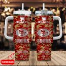 San Francisco 49ers NFL Camouflage Silver Logo Custom Stanley Quencher 30oz-40oz Stainless Steel Tumbler Hot And Cold Tumbler