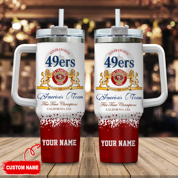 San Francisco 49ers NFL Champions Modelo Custom Stanley Quencher 30oz-40oz Stainless Steel Tumbler Hot And Cold Tumbler