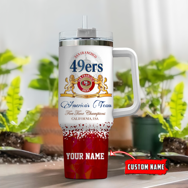 San Francisco 49ers NFL Champions Modelo Custom Stanley Quencher 30oz-40oz Stainless Steel Tumbler Hot And Cold Tumbler - Image 2