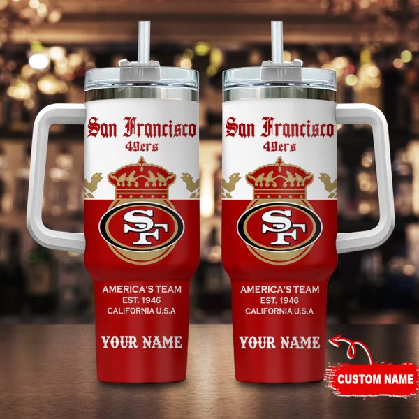 San Francisco 49ers NFL Corona Extra Custom Stanley Quencher 30oz-40oz Stainless Steel Tumbler Hot And Cold Tumbler