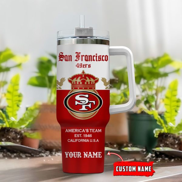 San Francisco 49ers NFL Corona Extra Custom Stanley Quencher 30oz-40oz Stainless Steel Tumbler Hot And Cold Tumbler - Image 2