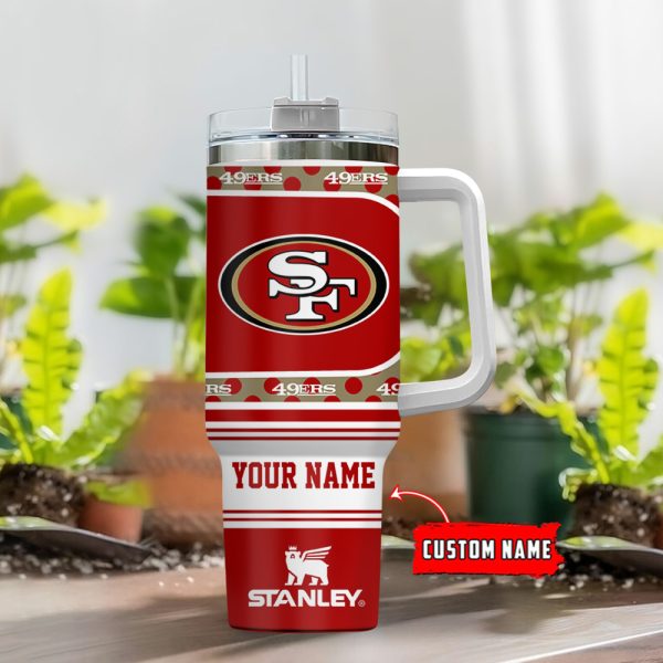 San Francisco 49ers NFL Custom Stanley Quencher 30oz-40oz Stainless Steel Tumbler Hot And Cold Tumbler - Image 2