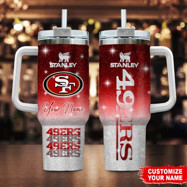 San Francisco 49ers NFL Custom Stanley Quencher 30oz-40oz Stainless Steel Tumbler Hot And Cold Tumbler