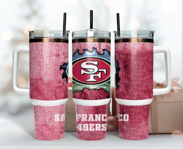 San Francisco 49ers NFL Custom Stanley Quencher 30oz-40oz Stainless Steel Tumbler Hot And Cold Tumbler