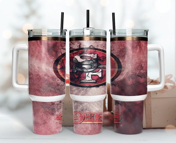 San Francisco 49ers NFL Custom Stanley Quencher 30oz-40oz Stainless Steel Tumbler Hot And Cold Tumbler
